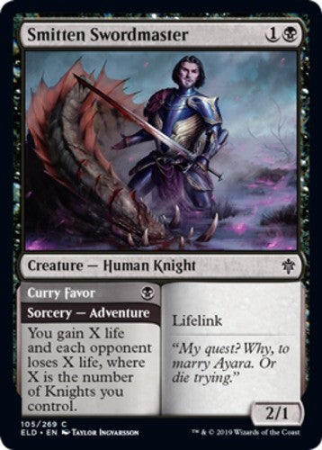 Smitten Swordmaster // Curry Favor - Throne of Eldraine - English - NM - MTG