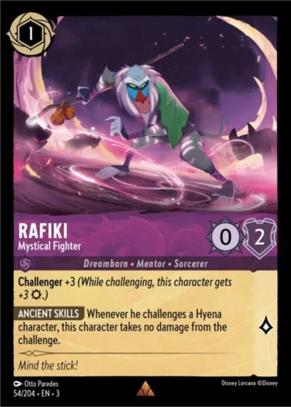 Rafiki - Mystical Fighter - 54/204 - Rare - Into the Inklands NM