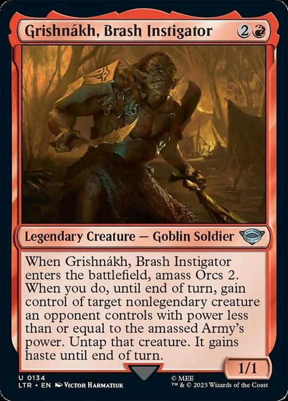 Grishnakh, Brash Instigator - Lord of the Rings - English - NM - MTG
