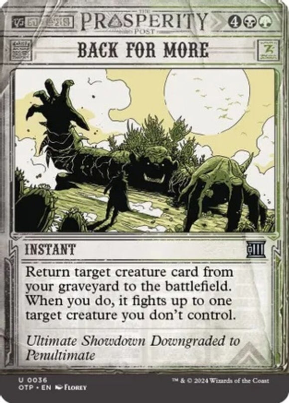 Back for More - Outlaws: Breaking News - English - NM - MTG