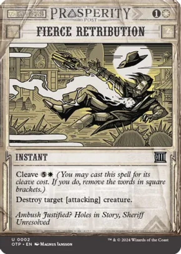 Fierce Retribution - Outlaws: Breaking News - English - NM - MTG