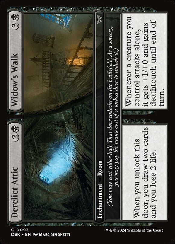 Derelict Attic // Widow's Walk - Duskmourn: House of Horror - English - NM - MTG