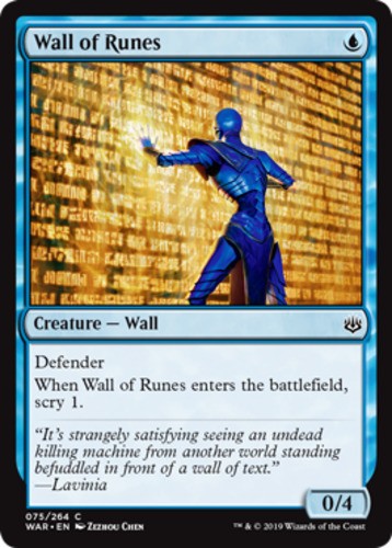 Wall of Runes - War Of The Spark - English - NM - MTG