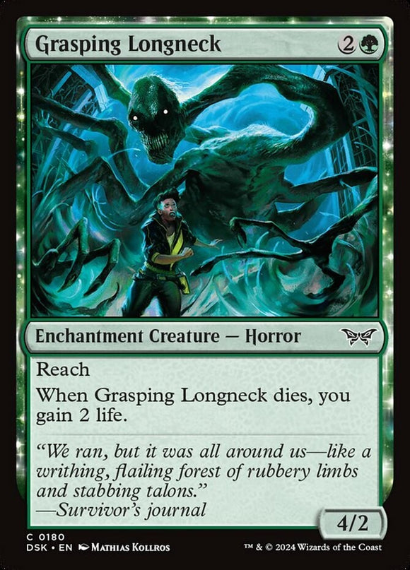 Grasping Longneck - Duskmourn: House of Horror - English - NM - MTG