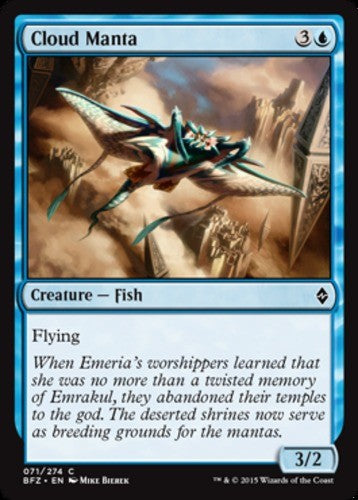 Cloud Manta - Battle for Zendikar - English - NM - MTG