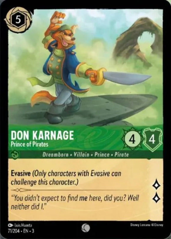Don Karnage - Prince of Pirates - 71/204 - Common - Into the Inklands NM