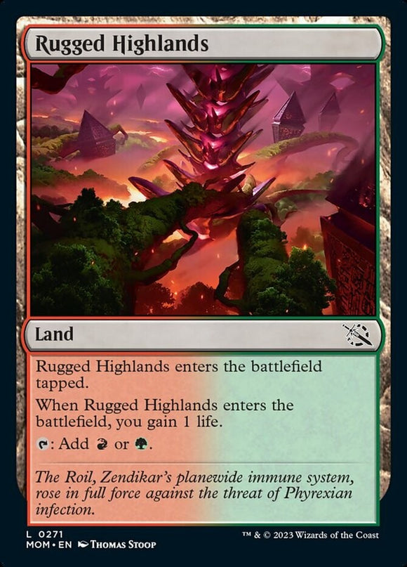 Rugged Highlands - March of the Machines - English - NM - MTG