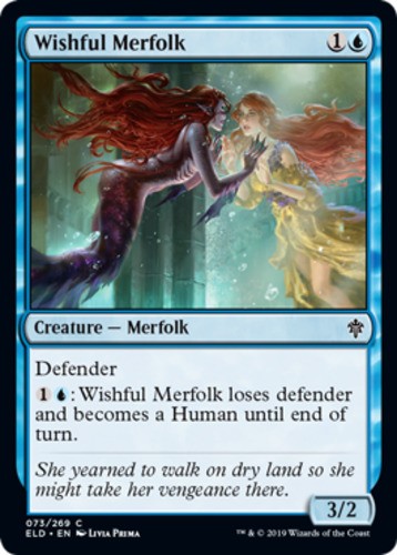 Wishful Merfolk - Throne of Eldraine - English - NM - MTG