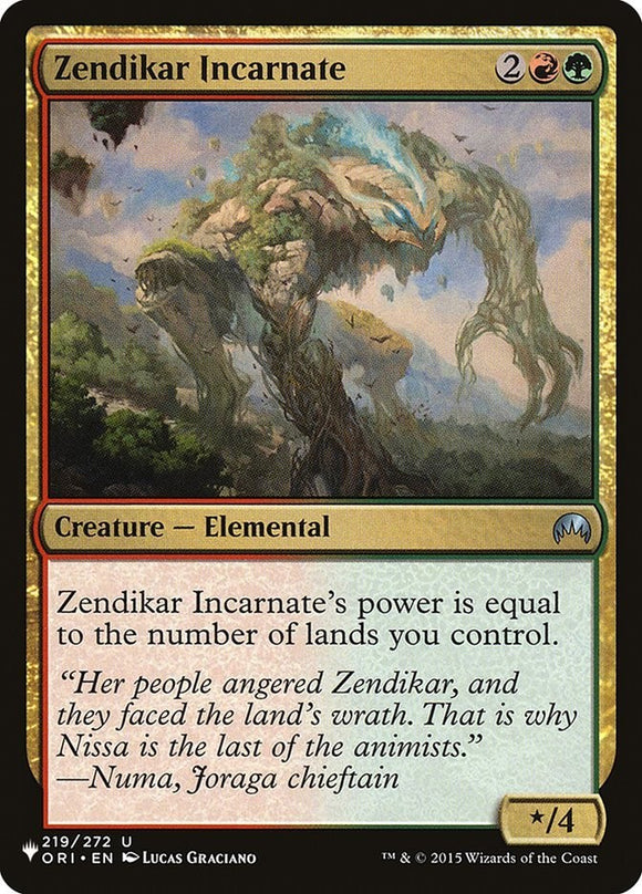 Zendikar Incarnate - The List - The List - English - NM - MTG