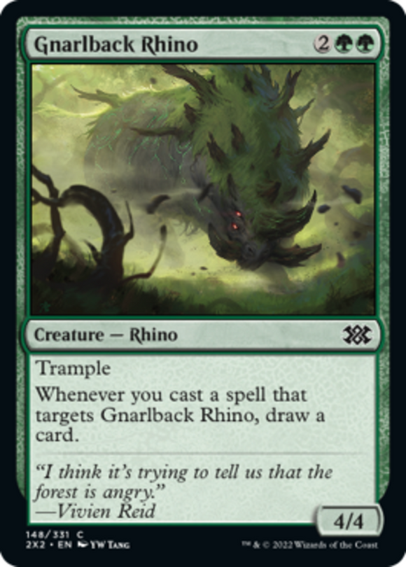 Gnarlback Rhino - Double Masters 2022 - English - NM - MTG