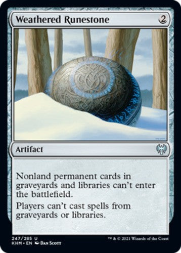 Weathered Runestone - Kaldheim - English - NM - MTG