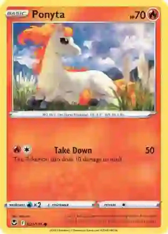Ponyta - 021/195 - Common - Sword & Shield - Silver Tempest NM - Pokemon TCG