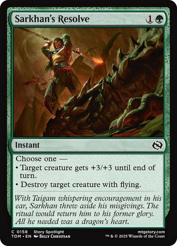 Sarkhan's Resolve - Tarkir: Dragonstorm - English - NM - MTG