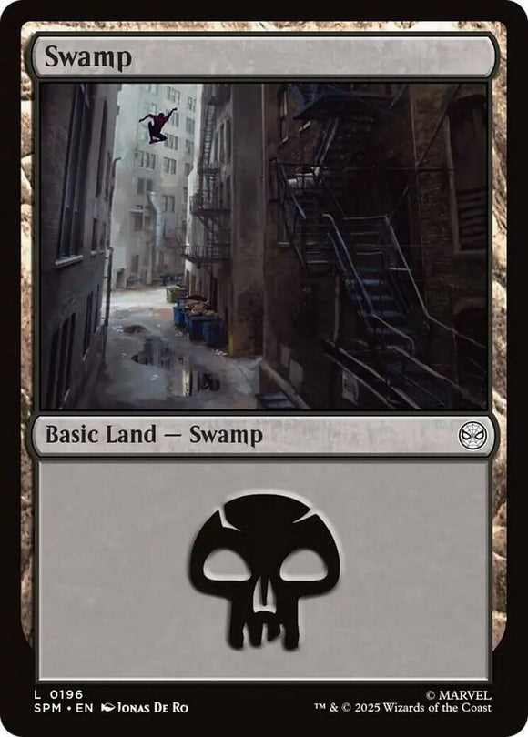 Swamp (0196) - Marvel's Spider-Man - English - NM - MTG