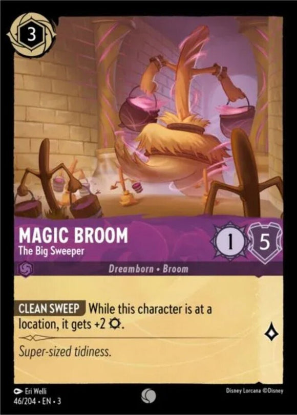 Magic Broom - The Big Sweeper - 46/204 - Common - Into the Inklands NM