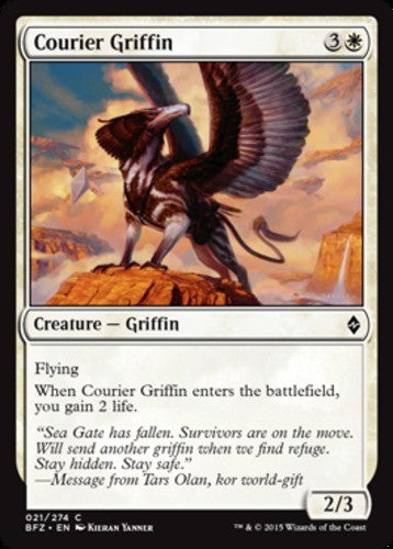 Courier Griffin - Battle for Zendikar - English - NM - MTG