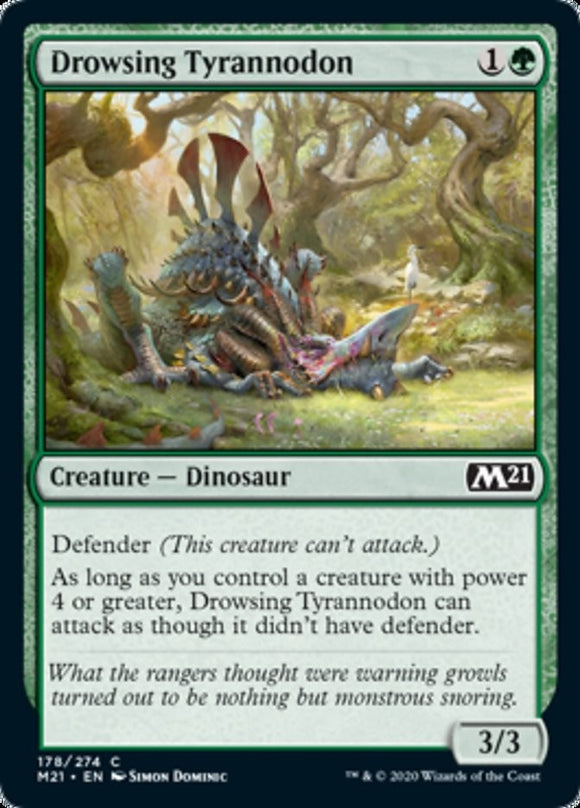 Drowsing Tyrannodon - Core Set 2021 (M21) - English - NM - MTG