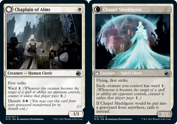 Chaplain of Alms // Chapel Shieldgeist - Innistrad: Midnight Hunt - English - NM