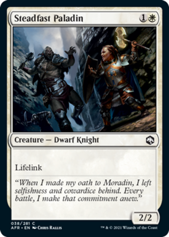 Steadfast Paladin - Forgotten Realms - English - NM - MTG