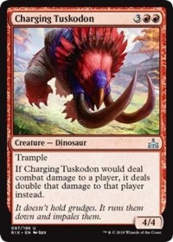 Charging Tuskodon - Rivals of Ixalan - English - NM - MTG