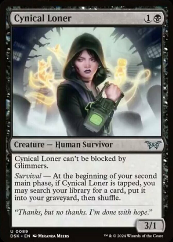 Cynical Loner - Duskmourn: House of Horror - English - NM - MTG