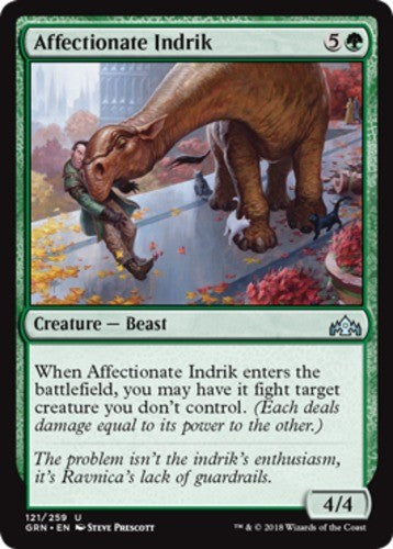 Affectionate Indrik - Guilds of Ravnica - English - NM - MTG