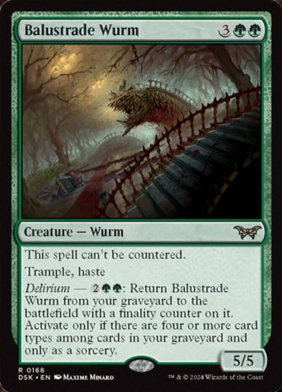Balustrade Wurm - Duskmourn: House of Horror - English - NM - MTG