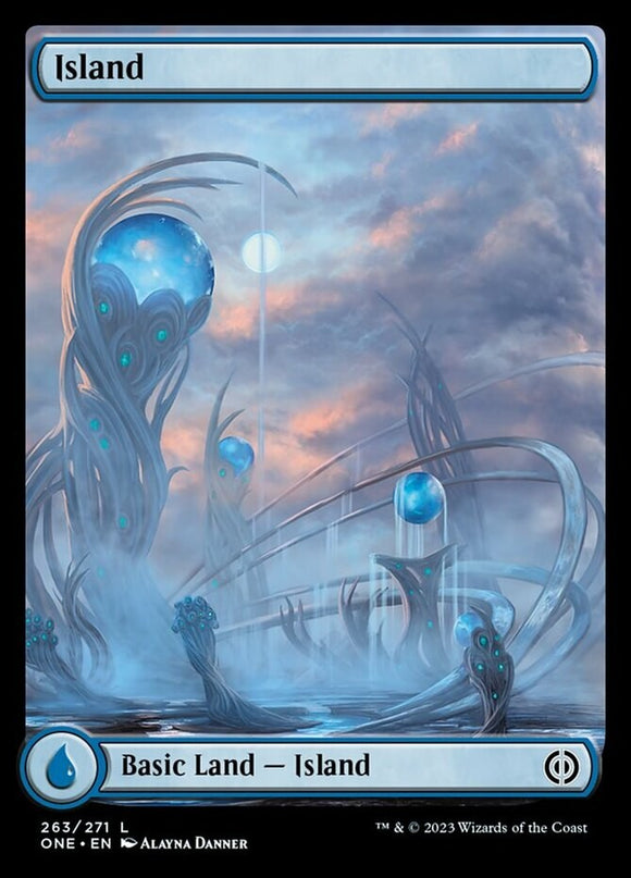 Island (263) - Full Art - Phyrexia: All Will Be One - English - NM - MTG