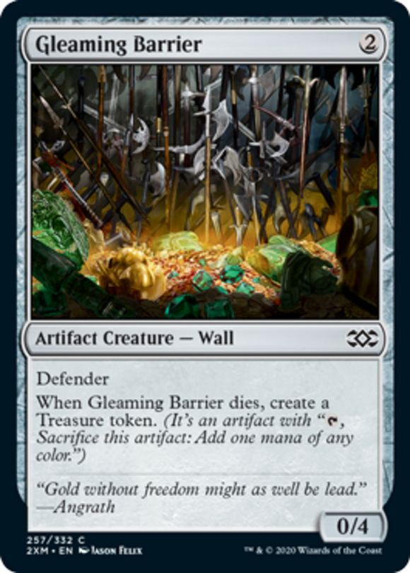 Gleaming Barrier - Double Masters - English - NM - MTG