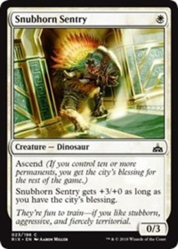 Snubhorn Sentry - Rivals of Ixalan - English - NM - MTG