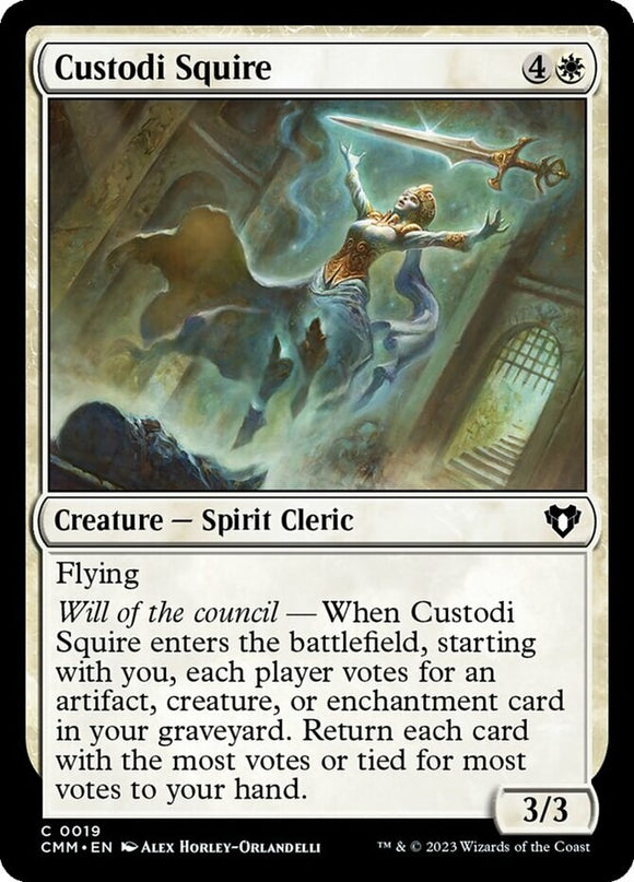 Custodi Squire - Commander Masters - English - NM - MTG