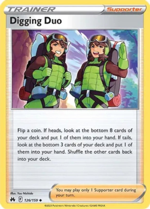 Digging Duo - 126/159 - Uncommon - Sword & Shield - Crown Zenith NM - Pokemon TC