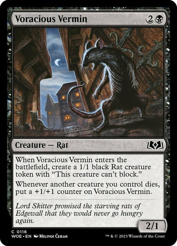 Voracious Vermin - Wilds of Eldraine - English - NM - MTG