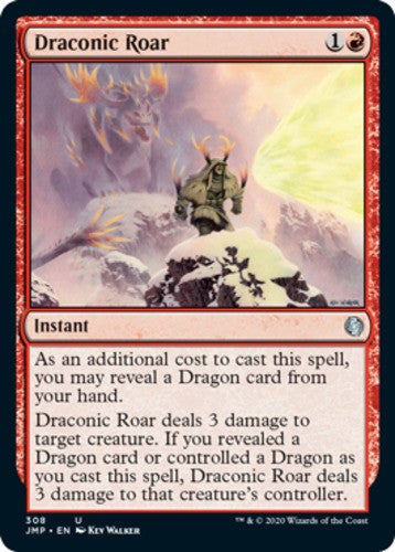Draconic Roar - Jumpstart - English - NM - MTG