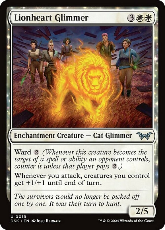 Lionheart Glimmer - Duskmourn: House of Horror - English - NM - MTG