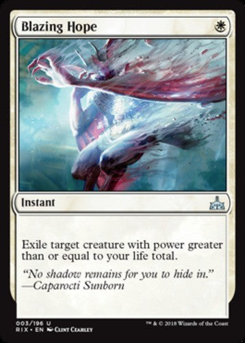 Blazing Hope - Rivals of Ixalan - English - NM - MTG