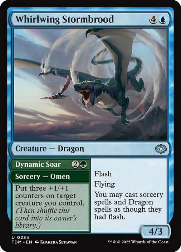 Whirlwing Stormbrood // Dynamic Soar - Tarkir: Dragonstorm - English - NM - MTG