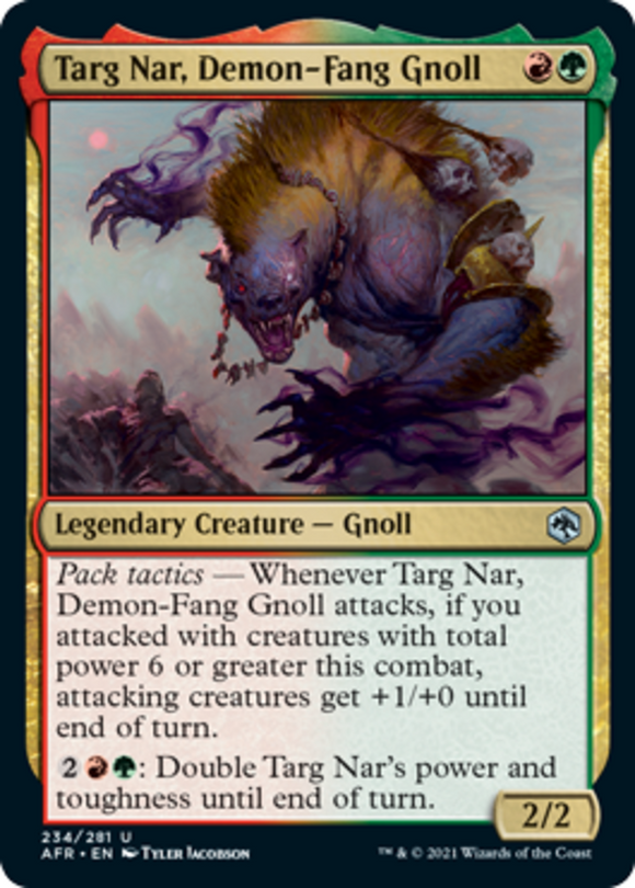 Targ Nar, Demon-Fang Gnoll - Forgotten Realms - English - NM - MTG