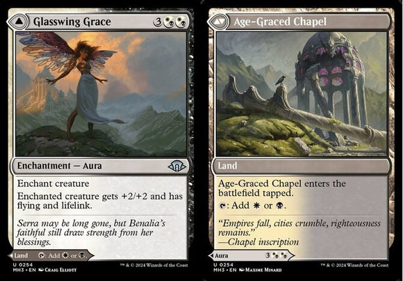 Glasswing Grace // Age-Graced Chapel - Modern Horizons 3 - English - NM - MTG