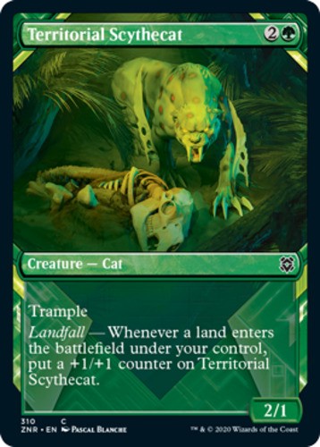 Territorial Scythecat - Showcase - Zendikar Rising - English - NM - MTG