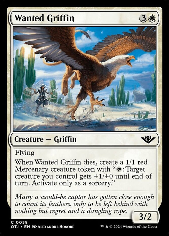 Wanted Griffin - Outlaws of Thunder Junction - English - NM - MTG