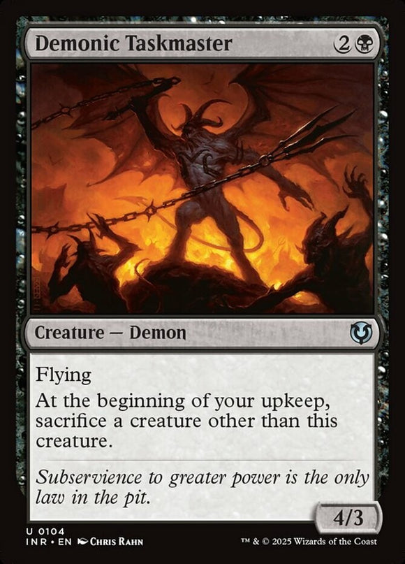 Demonic Taskmaster - Innistrad Remastered - English - NM - MTG