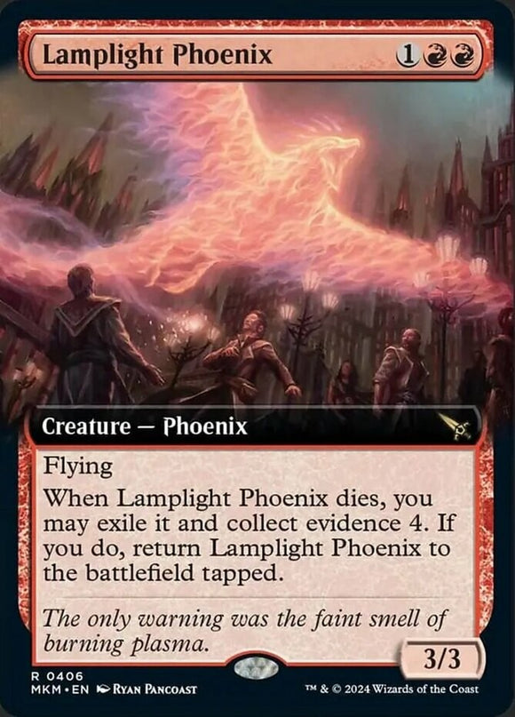 Lamplight Phoenix - Extended Art - Murders at Karlov Manor - English - NM - MTG