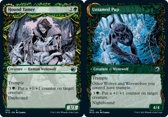 Hound Tamer // Untamed Pup - Showcase - Innistrad: Midnight Hunt - English - NM