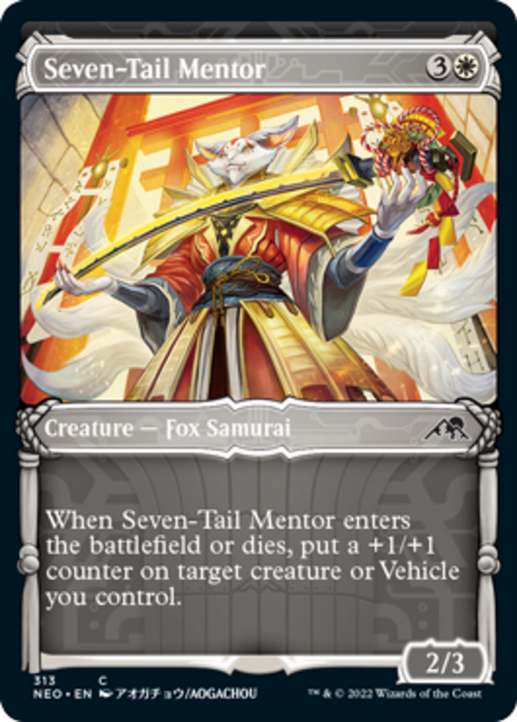 Seven-Tail Mentor - Showcase - Kamigawa: Neon Dynasty - English - NM - MTG