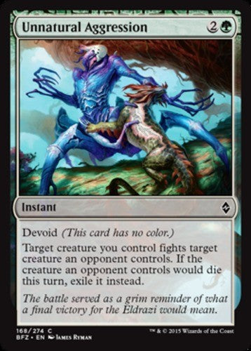 Unnatural Aggression - Battle for Zendikar - English - NM - MTG