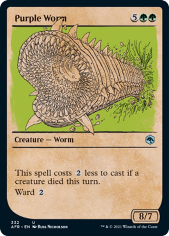 Purple Worm - Showcase - Forgotten Realms - English - NM - MTG