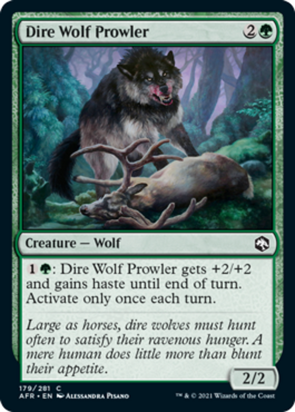 Dire Wolf Prowler - Forgotten Realms - English - NM - MTG