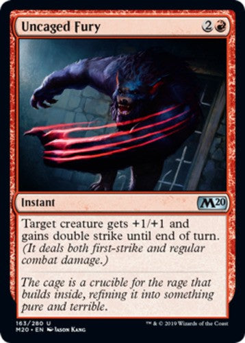Uncaged Fury - Core Set 2020 (M20) - English - NM - MTG