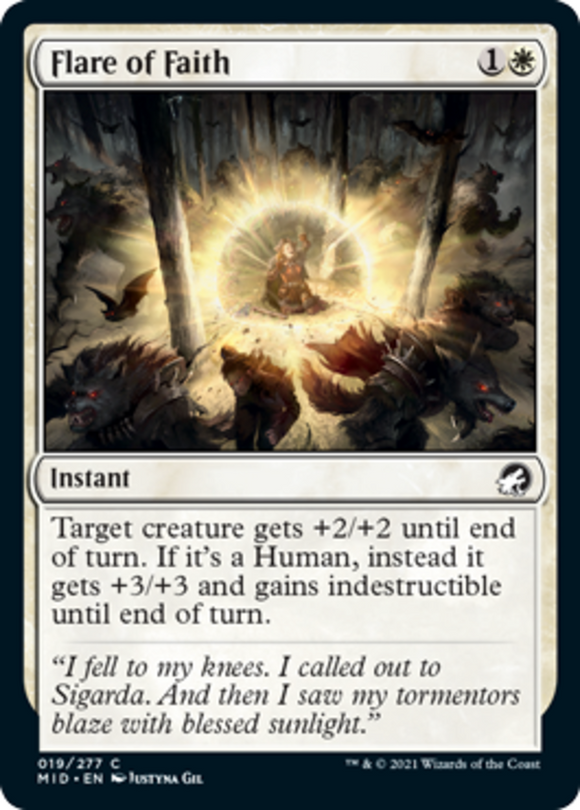 Flare of Faith - Innistrad: Midnight Hunt - English - NM - MTG